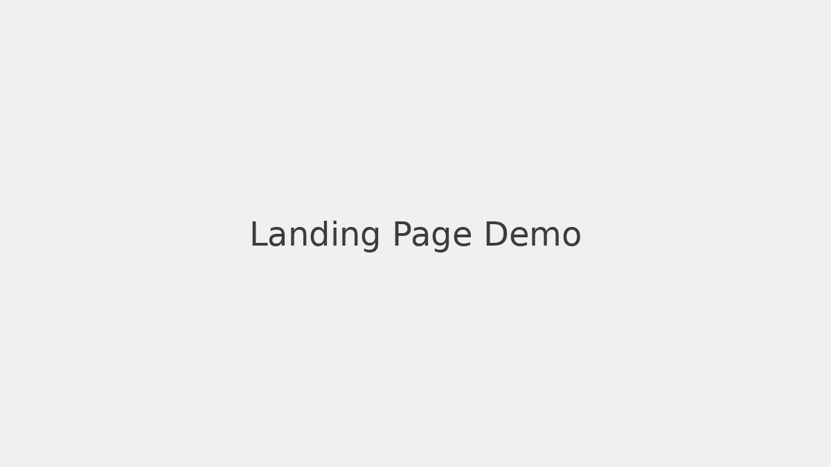 Landing Page Demosu